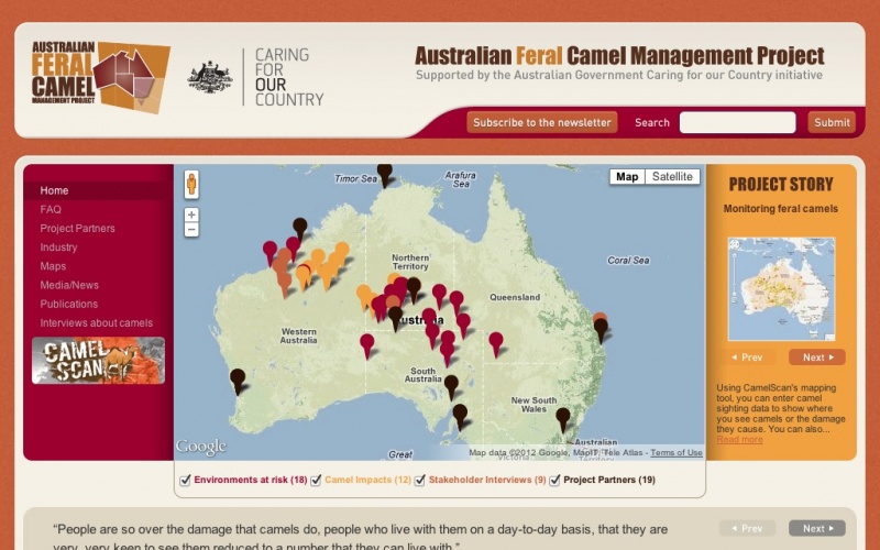 Australian Feral Camel Management Project | best drupal websites showcase